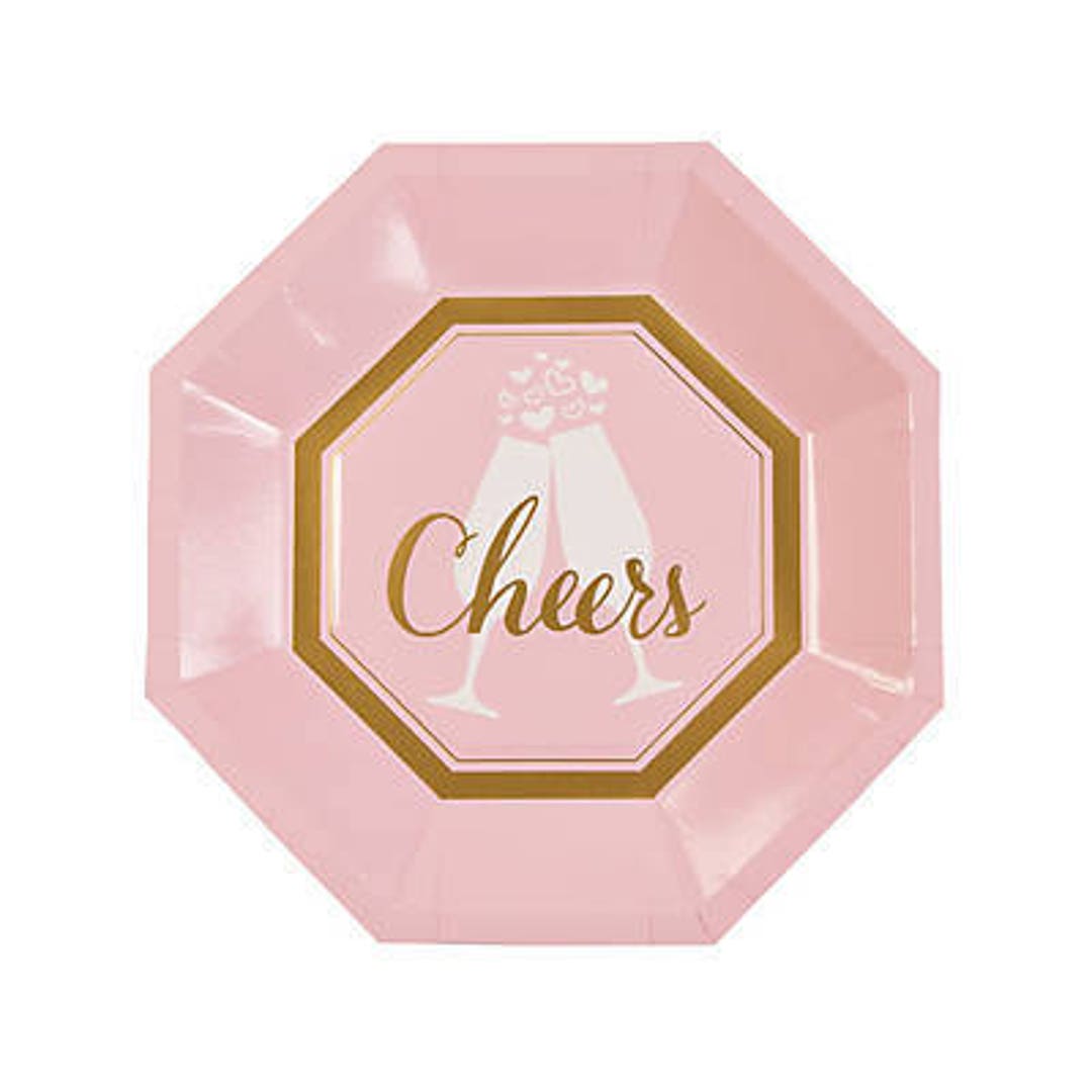 Cheers Dinner Plates Wedding Plates Bridal Shower Supplies Etsy