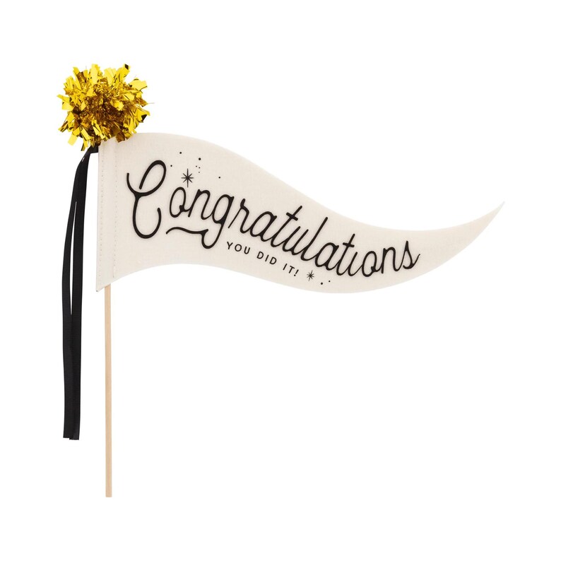 Graduation Felt Pennant Banner – Congrats You Did It Sign for Seniors ...