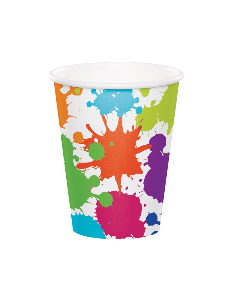 Art Party Splatter Cups Paint Party Supplies Art Birthday Etsy