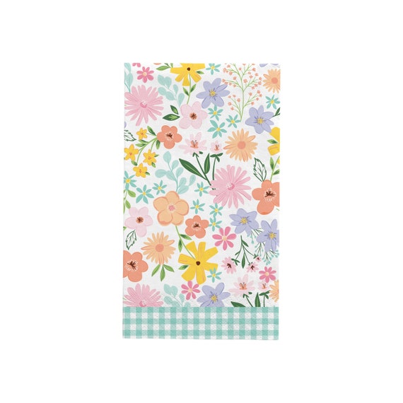Kisston 100 Stück Blumen-Servietten 3-lagig – Dekorative Einweg-Papierservietten Für Hochzeit, Geburtstag & Partys