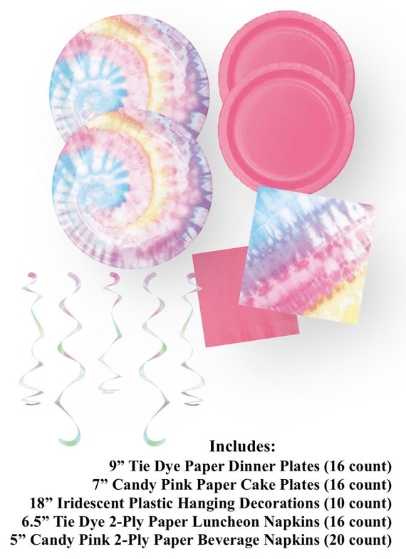 Swirl Tie Dye Party Napkins - Stesha Party - birthday girl, girl