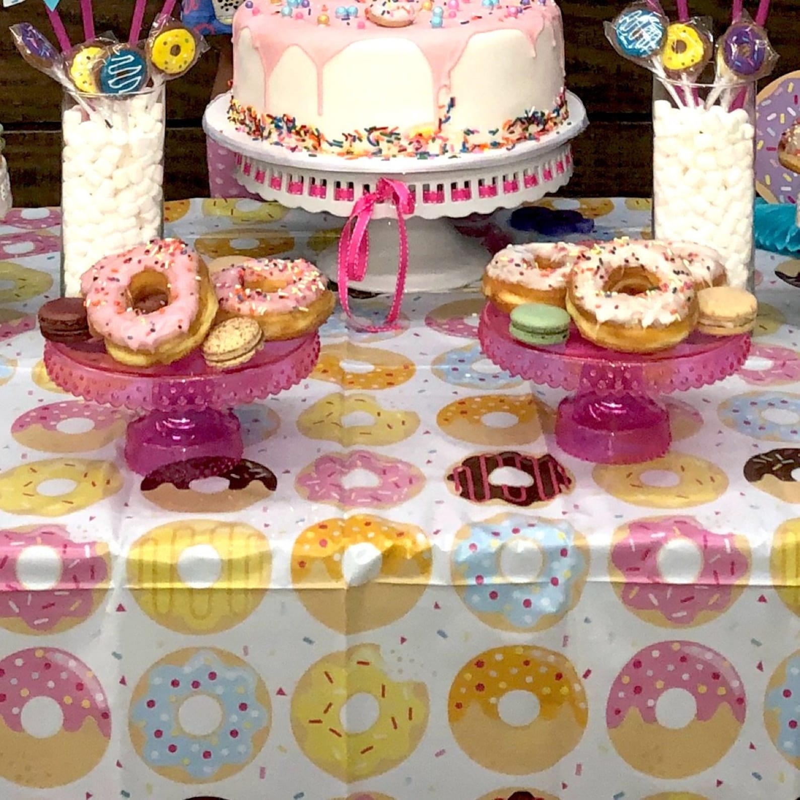 Donut Tablecloth Donut Birthday Donut Party Sprinkles Birthday Donut