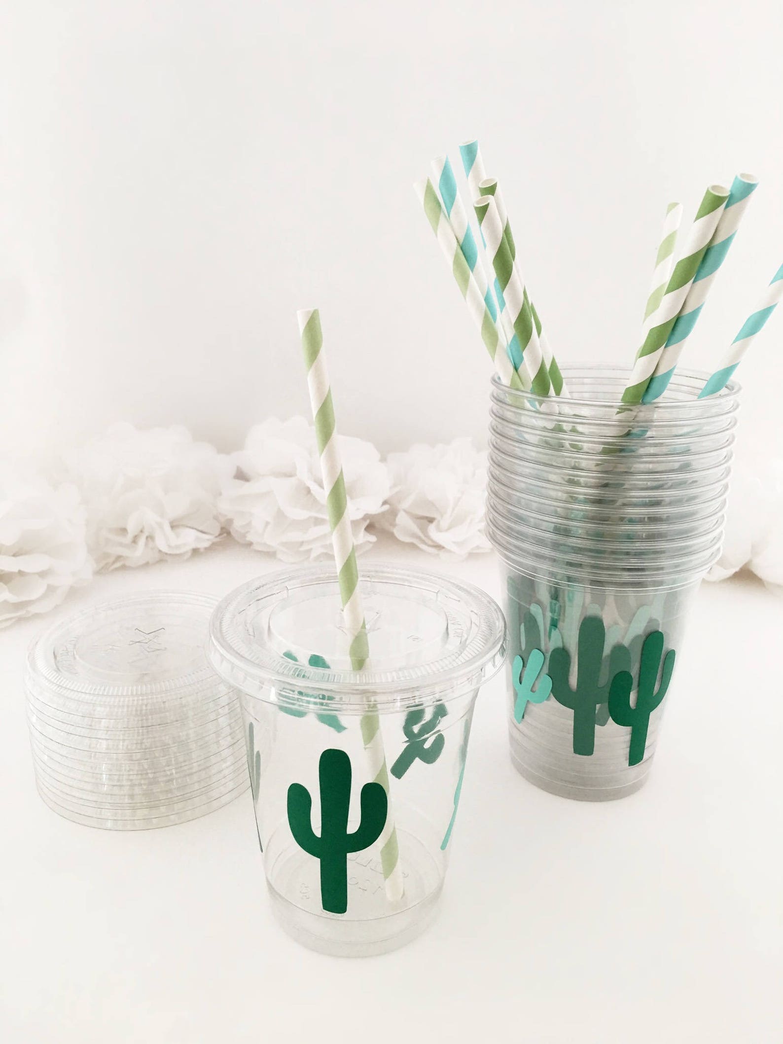 Cactus Cups Cactus Party Cactus Baby Shower Fiesta Party Etsy