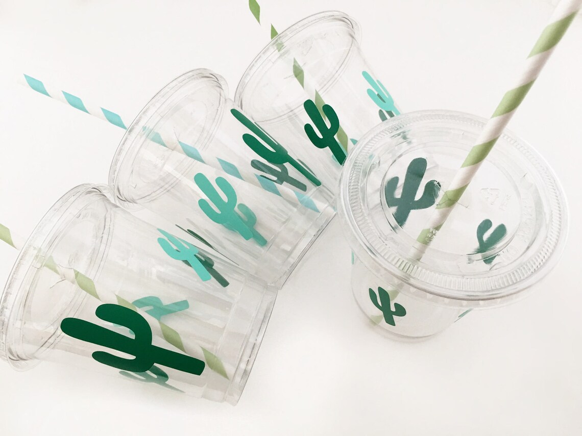 Cactus Cups Cactus Party Cactus Baby Shower Fiesta Party Etsy
