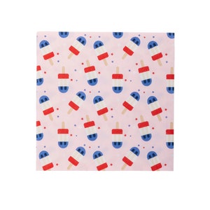 Popsicle Napkins 40ct, Popsicle Party Supplies, Ice Cream Birthday Decorations, Patriotic Party, Red White Blue Party Supplies, Summer Party