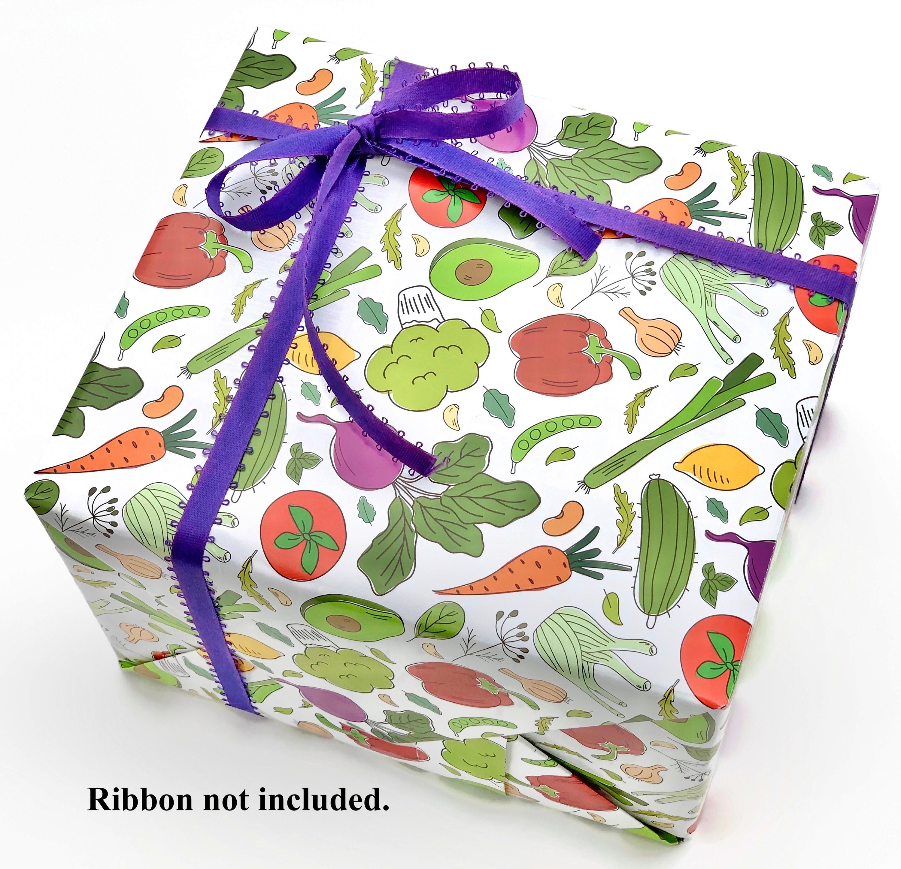Vegetable Wrapping Paper Vegetable Party Vegetable Etsy
