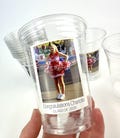 Personalized Photo Party Cups - 16oz Custom Plastic Cups with Picture & Text, Graduation Drinkware, Senior Night Cups, Party Favor Cups