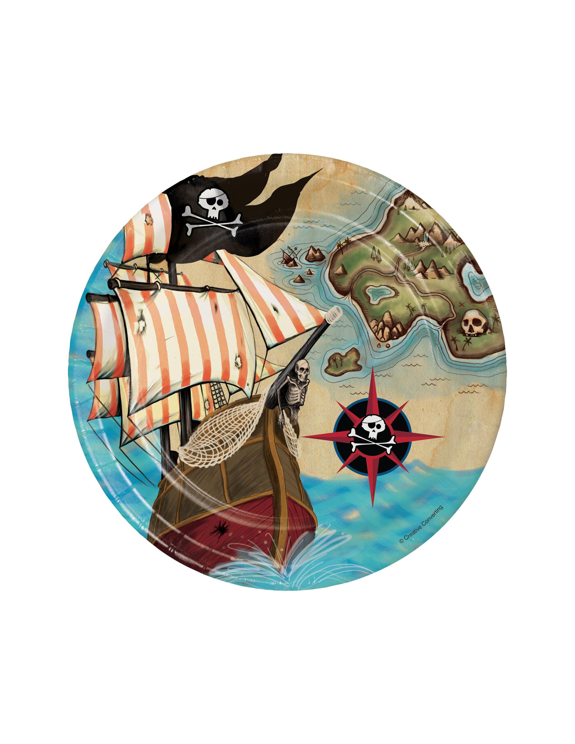 Pirate Plates Pirate Party Decorations Pirate Birthday Etsy