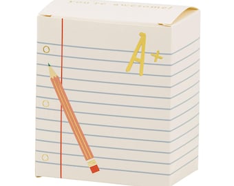 Back to School Treat Boxes 8ct Paper Favor Boxes Notebook Design First Day of School Teacher Appreciation Kindergarten Preschool Kids Party