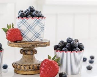 Red, White & Blue Baking Cups 50ct Summer Birthday Decorations 4th of July Party Stars and Stripes Party Treat Cups Americana Party Supplies