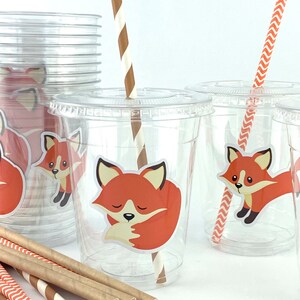 Fox Cups, Plastic Cups, Party Cups, Woodland Baby Shower, Woodland ...