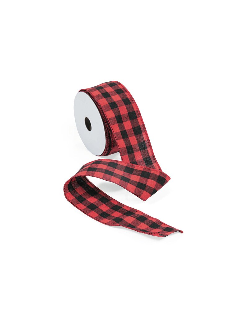 2 Buffalo Plaid Ribbon 10 Yards Fabric Craft Ribbon - Etsy