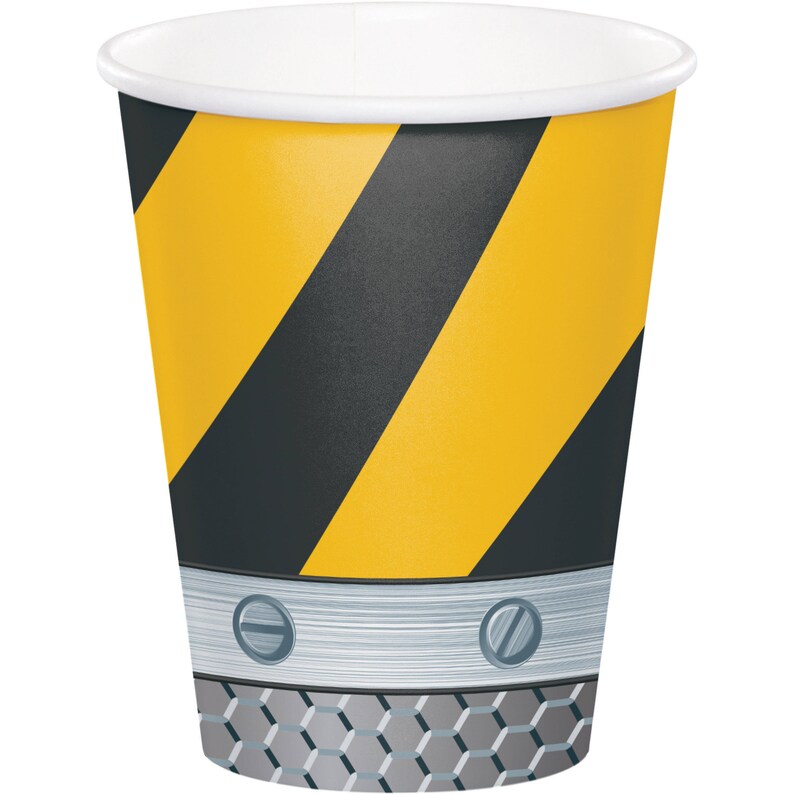 Construction Party Cups Construction Birthday Cups Baby Shower Under Construction Party Supplies Digger Party Baby Under Construction