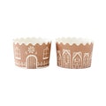 Jumbo Gingerbread Baking Cups - Holiday Party Decorations, Christmas Party Supplies, Gingerbread Party Decorations, Food Cups, Treat Cups