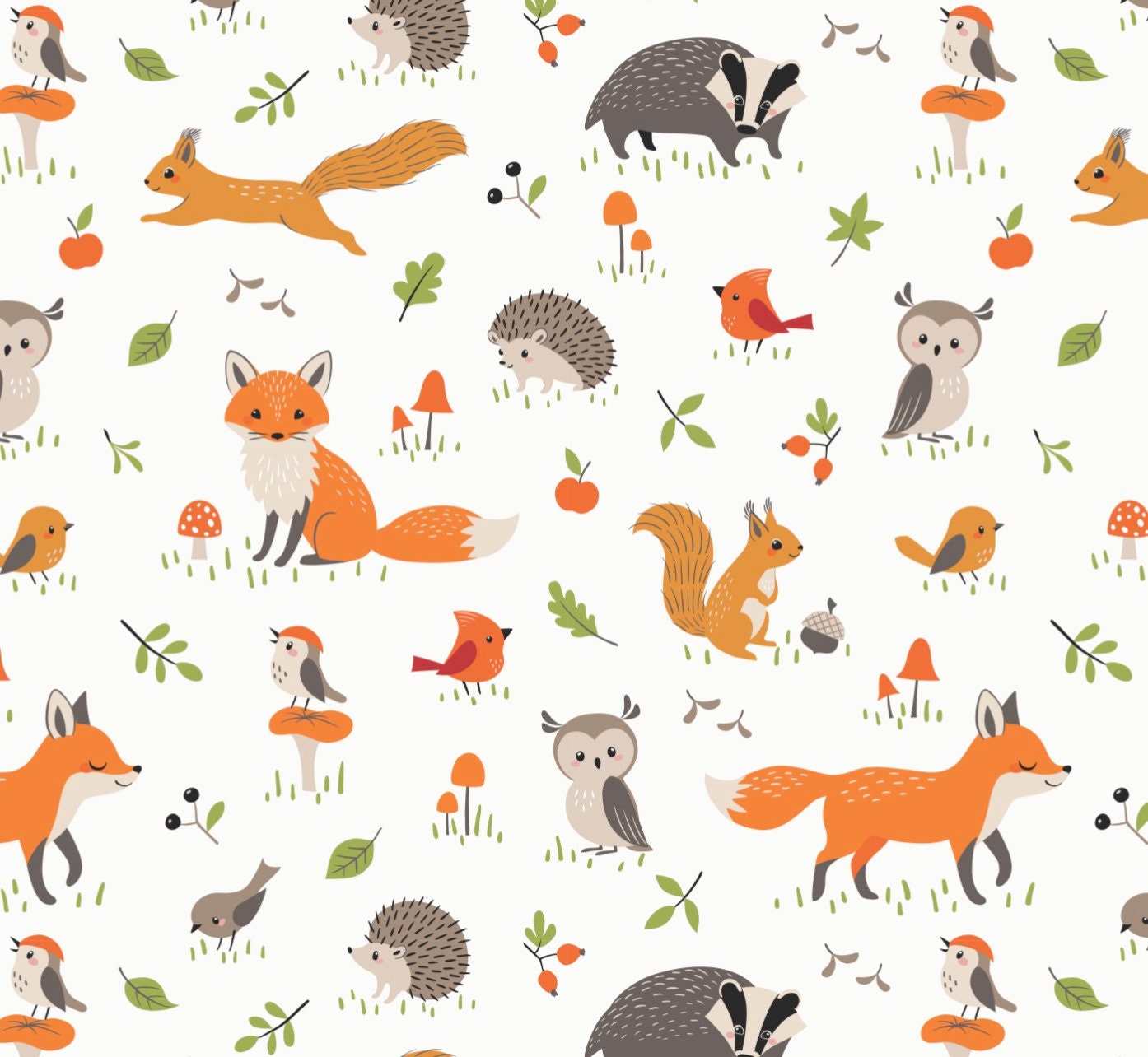 Baby Shower Wrapping Paper Flat 8 Sheets for Baby Boys Girls, Woodland  Animal