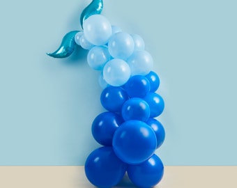Whale Tail Balloon Arch Kit - Ocean Birthday Decorations, Mermaid Party Supplies, Whale Baby Shower, Under Sea Party Balloon Decorations