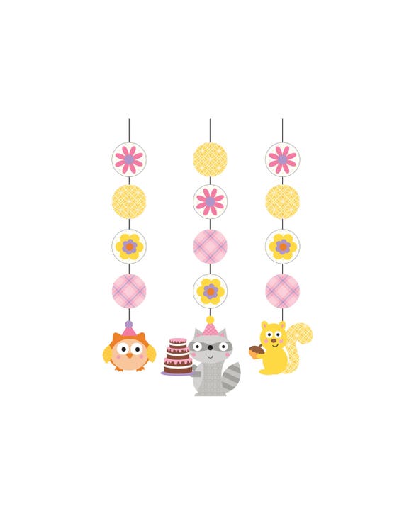 Woodland Creature Birthday Party Supplies Forest Friend Animal Woodland Animal Garland Bunting Banner Woodland Theme Baby Shower Birthday Party Supplies Favor