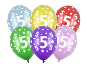 Boys 5th Birthday Balloons - Race Car Theme Party Decorations & Supplies