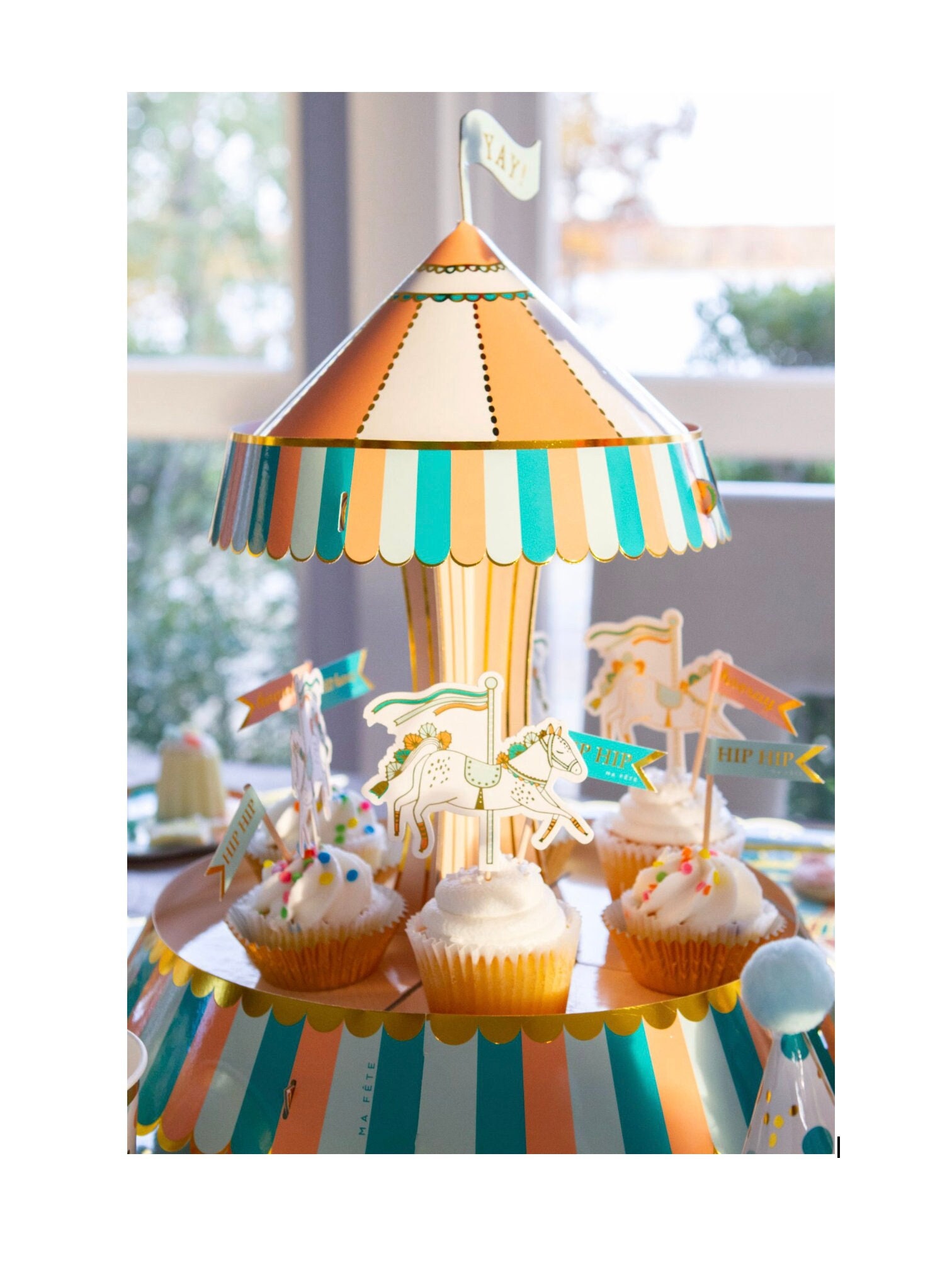 Ruota Panoramica Cupcake Porta Cupcake Ruota Panoramica - Vassoio Dessert 8 Posti Per Matrimoni E Feste Display Torte Nuziale