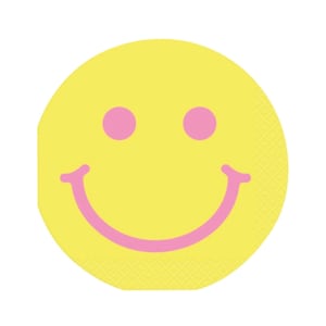 Smile Party Napkins - Groovy Birthday Napkins, 70&#39;s Party Supplies, Hippie Birthday Decorations, Retro Party Napkins, Two Groovy Party