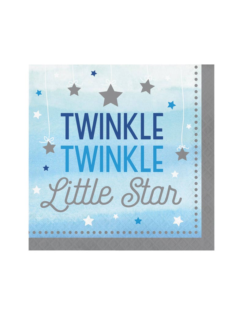 Twinkle Party Napkins Twinkle Twinkle Little Star Baby Shower First Birthday Shower Napkins Birthday Napkins Star Party
