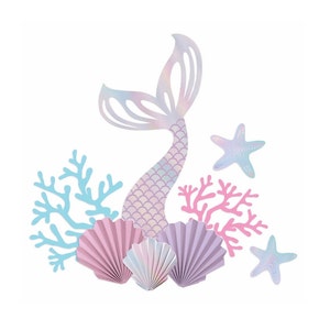 Kit de decoración de sirenas - Decoraciones de fiestas de sirenas, Decoraciones de cumpleaños de sirenas, Decoraciones de baby shower de sirenas, Suministros para fiestas de sirenas