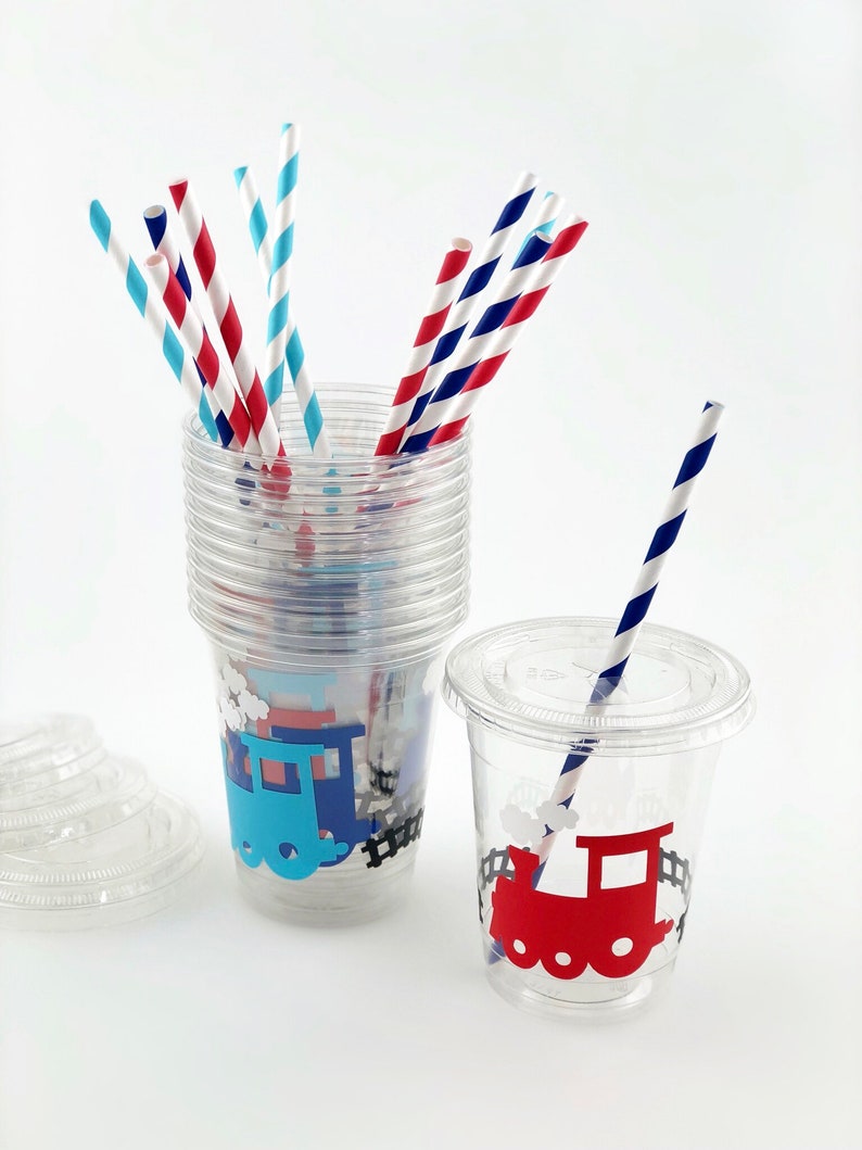 Train Party Cups Train Birthday Party Train Party Supplies Etsy
