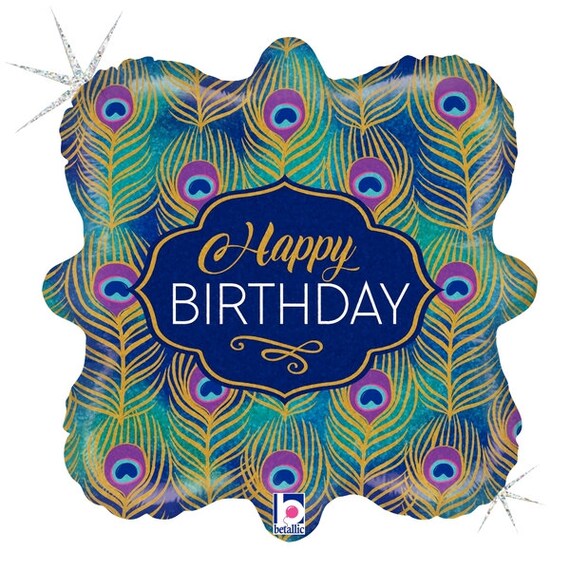 18 Peacock Birthday Balloon Peacock Party Decorations Etsy