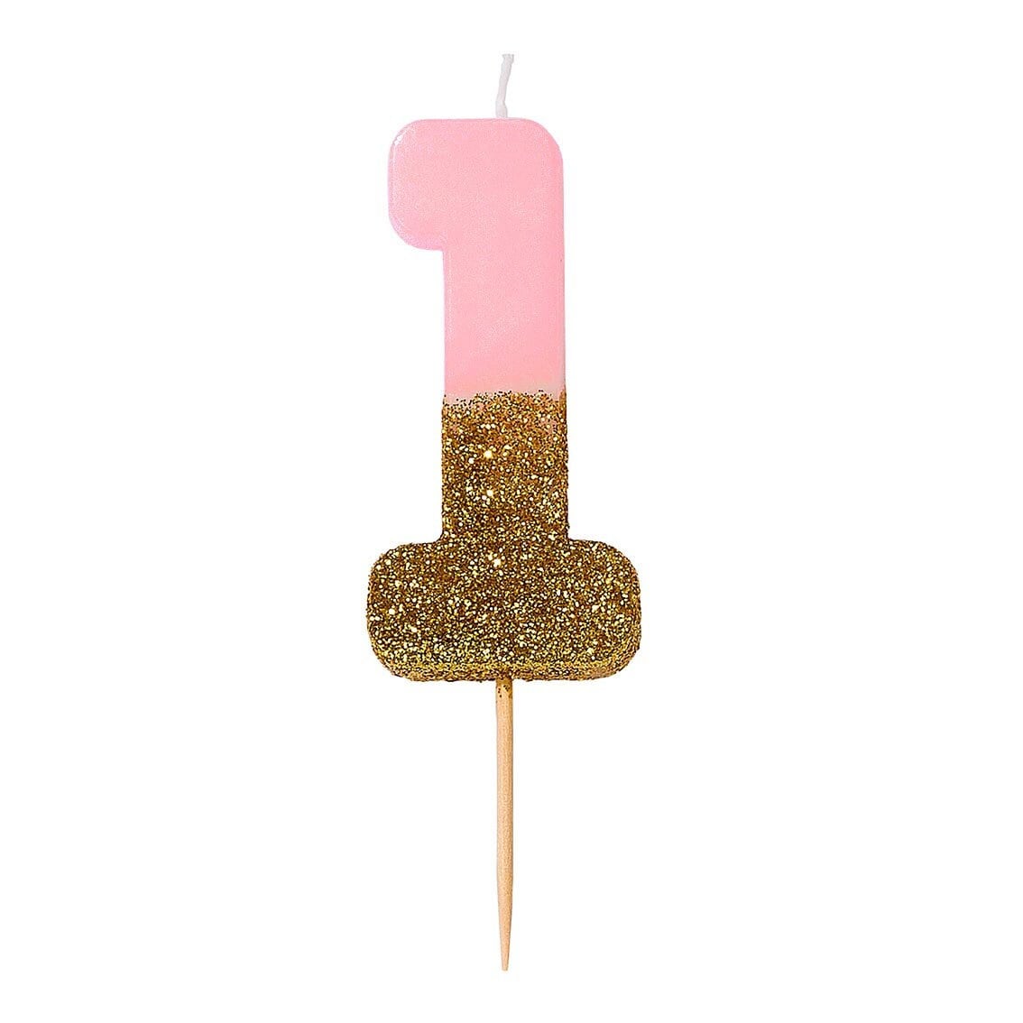 Pink 1st Birthday Candle First Birthday One Birthday Etsy