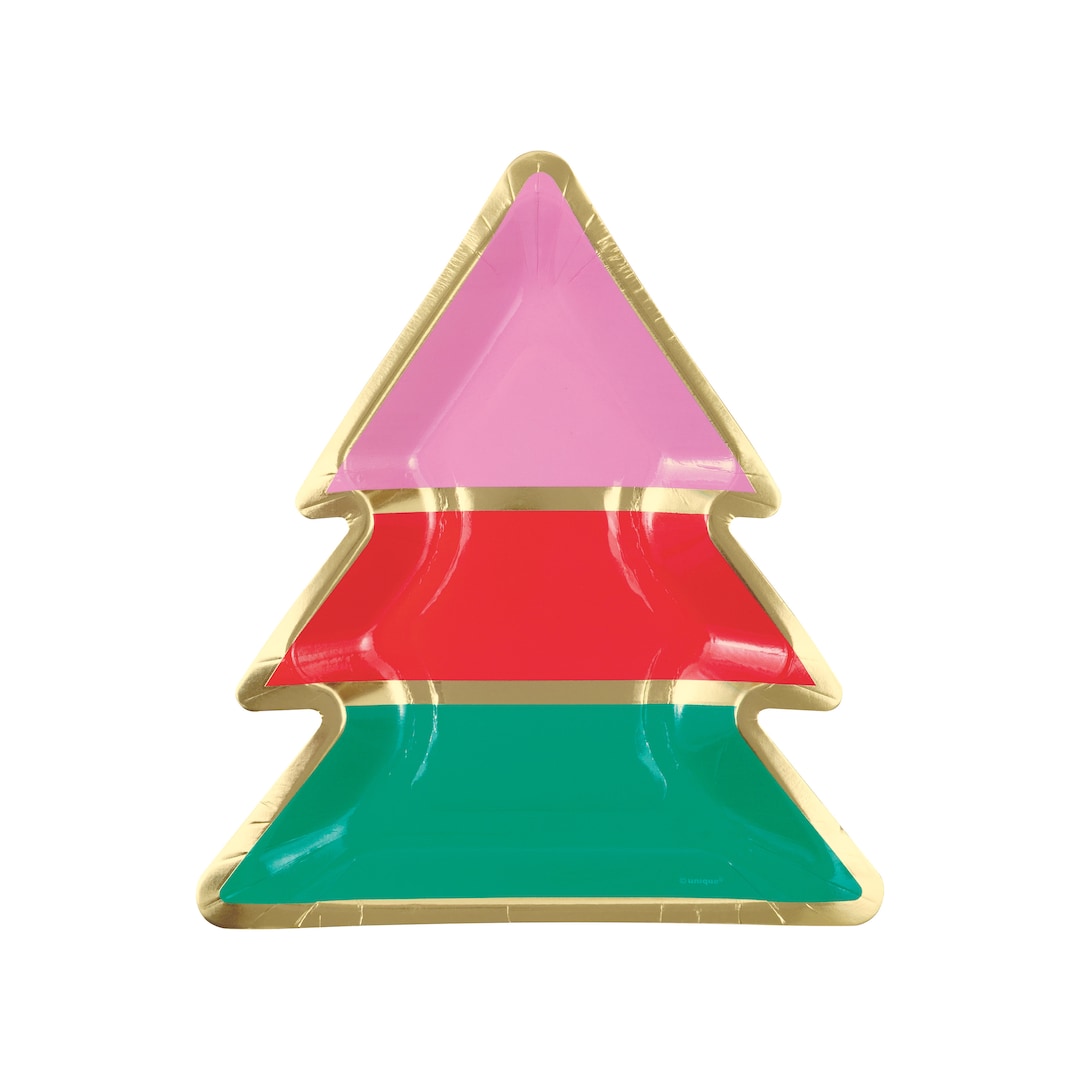 Christmas Tree Plates Christmas Party Plates, Holiday Party Decorations