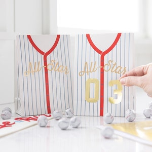 Baseball-Leckerli-Taschen - Partybevorzugungstaschen, Sport-Geburtstags-Gastgeschenke, Geschenktüten, Party-Taschen, Geschenkboxen, Baseball-Geburtstag, Sport-Gastgeschenke