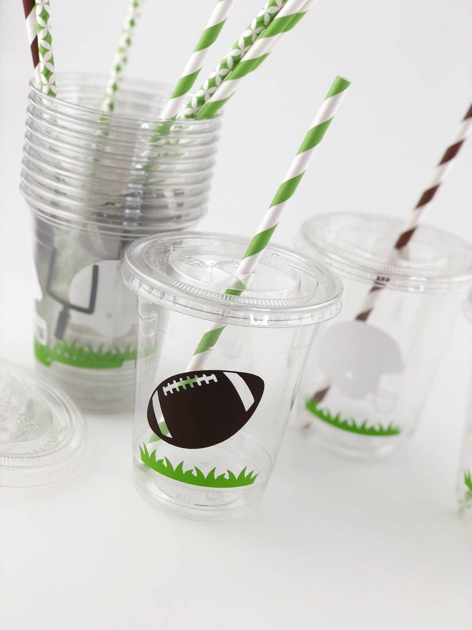 Football Party Cups Football Birthday Party Football Baby Etsy
