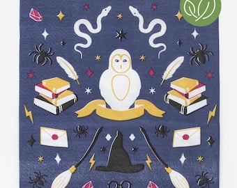 Wizard Party Napkins - Magical Birthday Decor, Witch Party Supplies, Wizard Baby Shower, Magician Party, Witch Birthday, Halloween Party