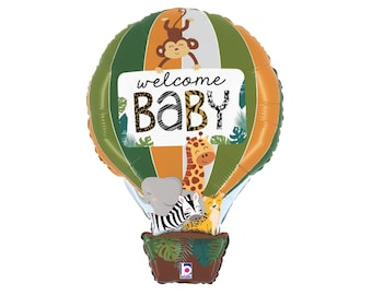Safari ballon babyshower - Safari dieren feestdecoraties, jungle safari babyshower benodigdheden, welkomst babyballon decoraties
