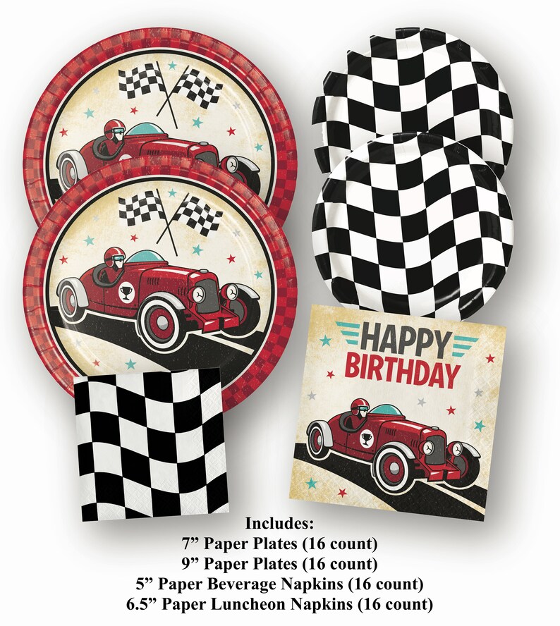 Racing Party Supplies Race Car Birthday Racing Birthday Etsy