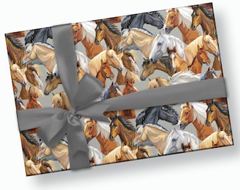 Horse Wrapping Paper - Horse Gift Wrap, Horse Lover Gift, Gifts for Horse Lovers, Birthday Gift Wrap, Baby Gift Wrap, Farm Wrapping Paper