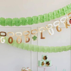 Good Luck Charm Banner - St Patrick's Day Party, Lucky Birthday Decorations, Pot of Gold Party Supplies, Shamrock Party, Lucky One Birthday