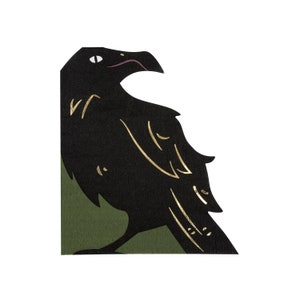 Halloween Crow Napkins - Spooky Party Decorations, Halloween Party Tableware, Halloween Party Napkins, Spooky Party Supplies, Crow Napkins