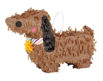 Mini Dachshund Piñata - Dog birthday Piñata, Puppy Party Favors, Dog Birthday Decorations, Puppy Party Supplies, Dog Birthday Favors