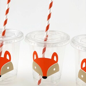 Fox Cups - Fox Party Cups, Fox Birthday Supplies, Fox Party Favors ...