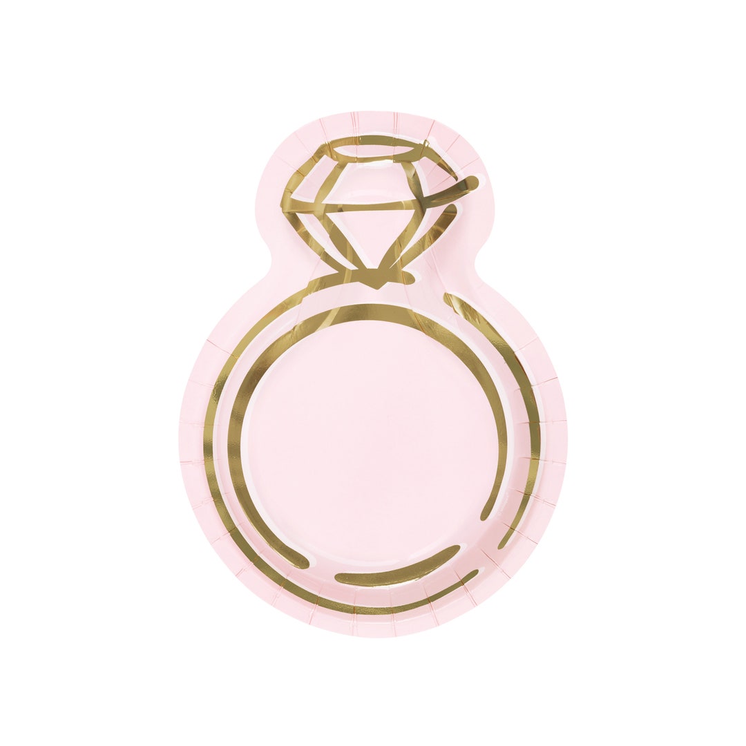 Ring Shape Plate Ring Shaped Party Plates 8ct - Engagement Party Decorations ...