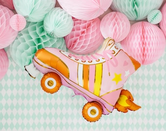 Retro Roller Skate Balloon - Groovy Birthday Decorations, Hippie Party Supplies, Groovy Bachelorette Party, Roller Rink Party Decorations