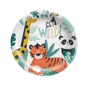 Safari Party Plates - Safari Birthday Plates, Safari Birthday Decorations, Safari Party Decorations, Jungle Party, Safari Baby Shower Plates