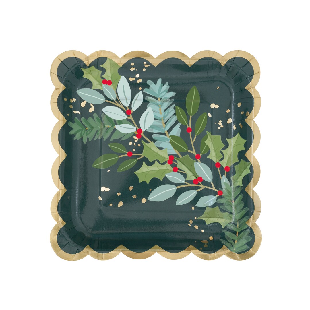 Holiday Dinner Plates Christmas Party Decorations, Office Holiday Party