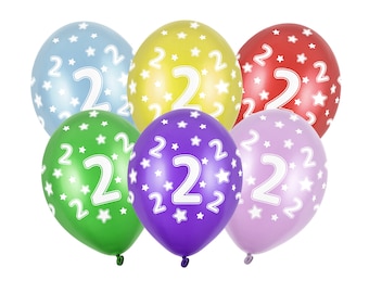 Globos de cumpleaños para 2 años: globos arcoíris, decoraciones para 2.º cumpleaños, artículos para fiestas infantiles, ramo de 2 globos, decoración para el segundo cumpleaños