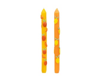 Citrus Fruit Party Candles, Taper Candles, Fruit First Birthday, Fruit Party Decorations, Orange Party, Lemon Party, Citrus Bachelorette