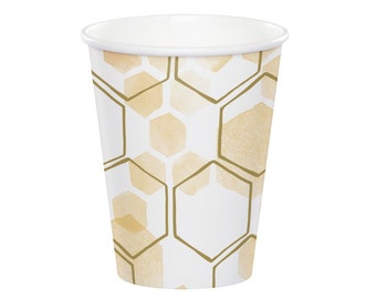 Bee Party Cups - Honeycomb Cups, Bee Gender Reveal Decorations, Bee Party Supplies, Bumble Bee Party, Bee Baby Shower, Bee Party Decorations