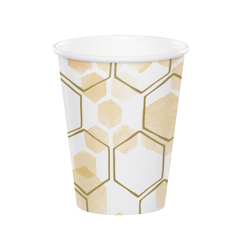 Bee Party Cups Honeycomb Cups Bee Gender Reveal Decorations Bee Party Supplies Bumble Bee Party Bee Baby Shower Bee Party