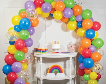 Talking Tables - Ghirlande Di Palloncini Arcobaleno 3D - Confezione Da 3, Lunghezza 3 M L'una - Decorazioni Per Feste Di Compleanno Per Bambini E Adulti - 5