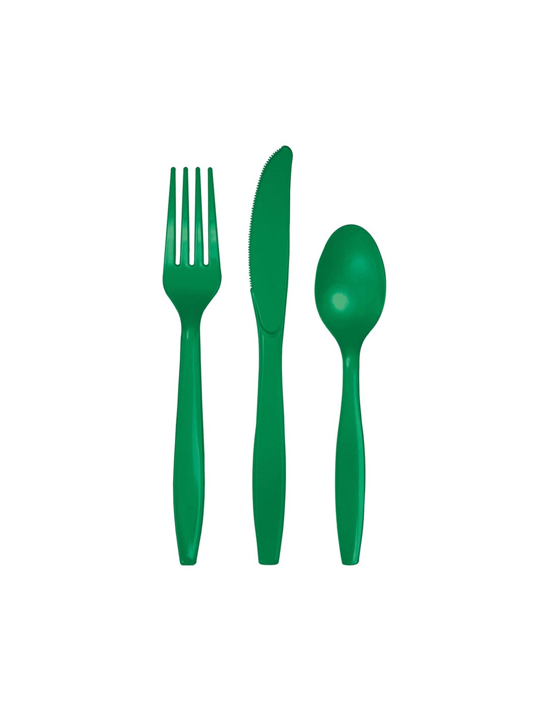 24Set Plastic Cutlery Green Cutlery Party Utensils Etsy Portugal